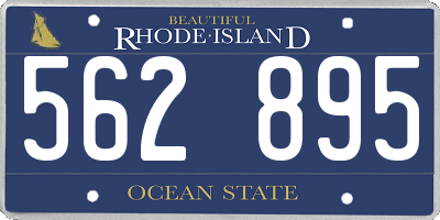 RI license plate 562895