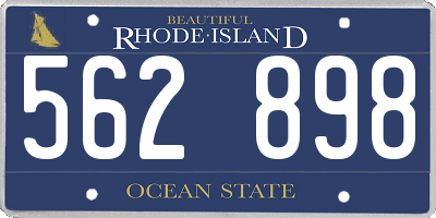 RI license plate 562898