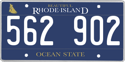 RI license plate 562902