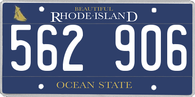 RI license plate 562906