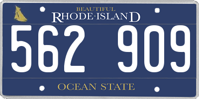 RI license plate 562909