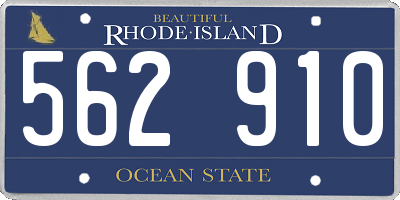 RI license plate 562910