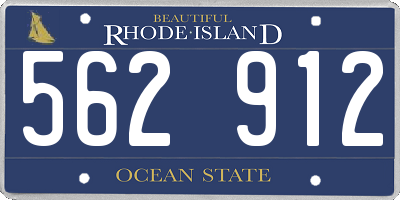 RI license plate 562912