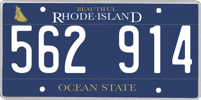 RI license plate 562914