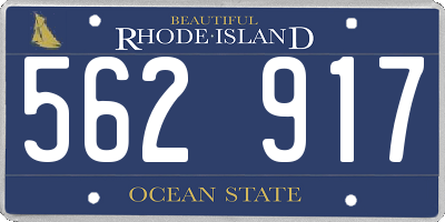 RI license plate 562917
