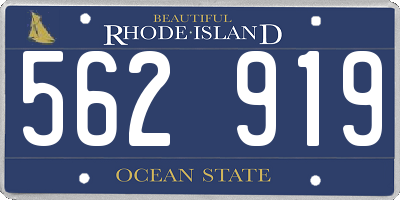 RI license plate 562919