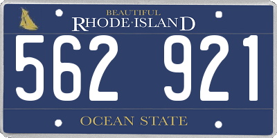 RI license plate 562921