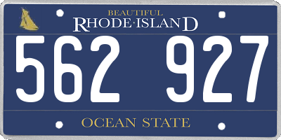 RI license plate 562927