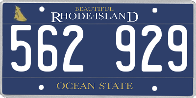 RI license plate 562929