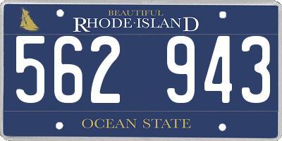 RI license plate 562943