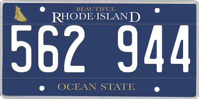 RI license plate 562944
