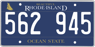 RI license plate 562945