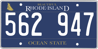 RI license plate 562947