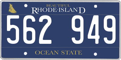 RI license plate 562949