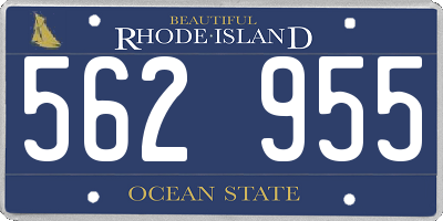 RI license plate 562955