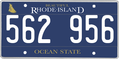 RI license plate 562956