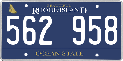 RI license plate 562958