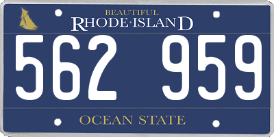 RI license plate 562959