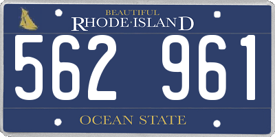 RI license plate 562961