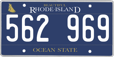 RI license plate 562969