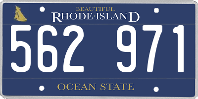 RI license plate 562971