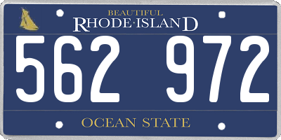 RI license plate 562972
