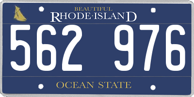 RI license plate 562976
