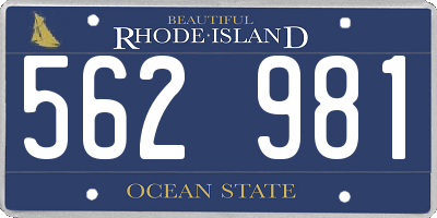 RI license plate 562981