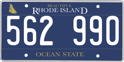 RI license plate 562990