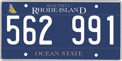RI license plate 562991