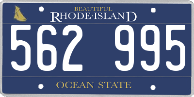 RI license plate 562995