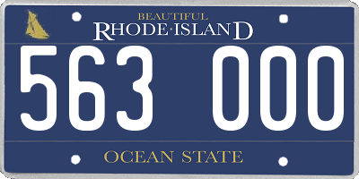 RI license plate 563000