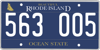 RI license plate 563005
