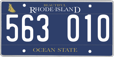 RI license plate 563010