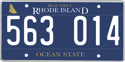 RI license plate 563014