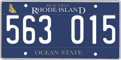 RI license plate 563015