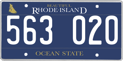 RI license plate 563020