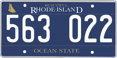 RI license plate 563022