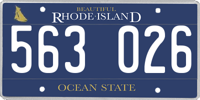 RI license plate 563026