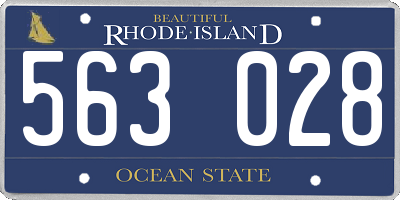 RI license plate 563028