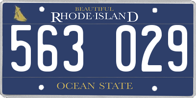 RI license plate 563029