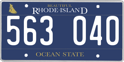 RI license plate 563040