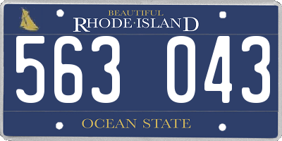 RI license plate 563043