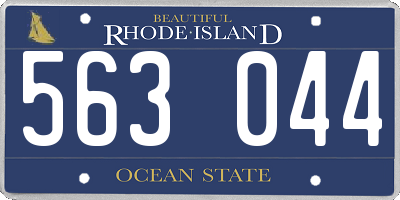 RI license plate 563044