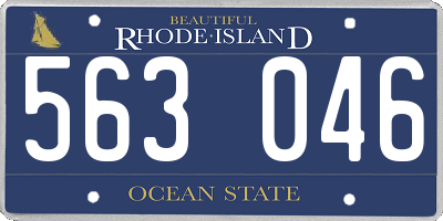 RI license plate 563046