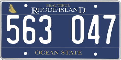 RI license plate 563047