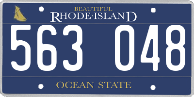 RI license plate 563048