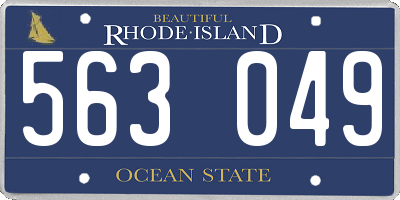 RI license plate 563049