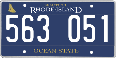 RI license plate 563051