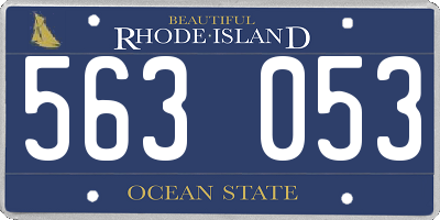RI license plate 563053